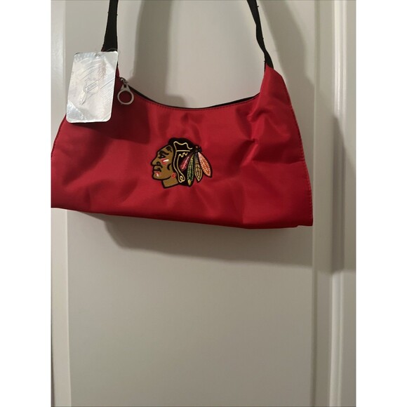 MVF Most Valuable Fan By Littlearth NHL Chicago Blackhawks Purse Handbag Red - Picture 1 of 13